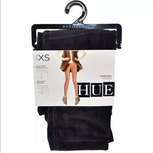 Hue Corduroy Jeans Leggings Black-XS